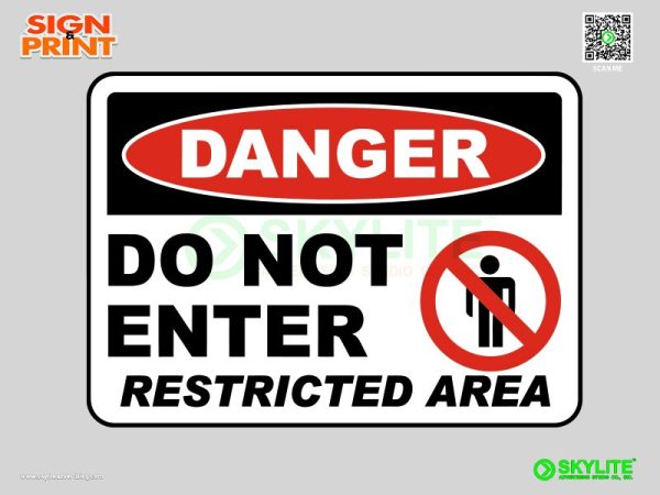 Do Not Enter Restricted Area Sign 01