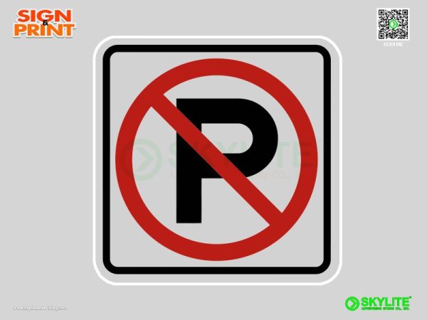 No Parking Sign Square