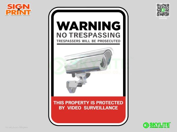 Protected by Video Surveillance Sign 1